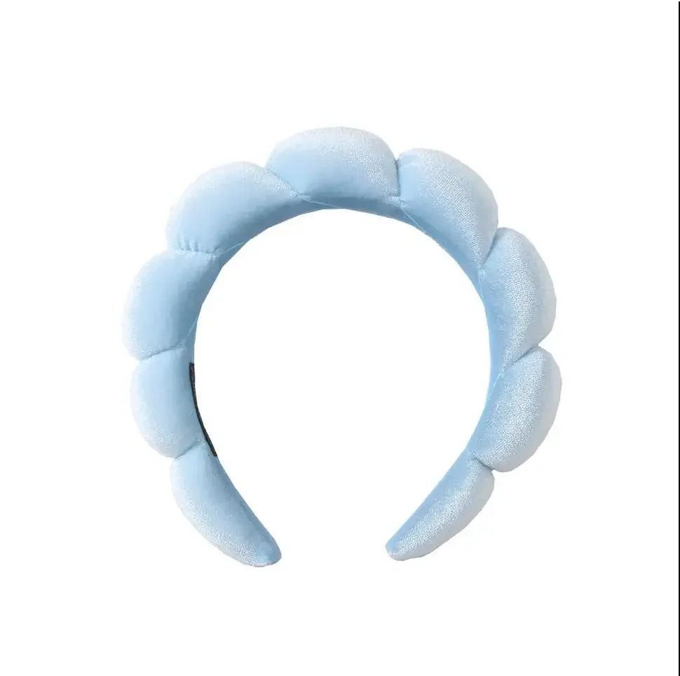 Fashion Sponge Headband for Women - Puffy Hair Band, Retro Terry Cloth Makeup Hair Accessory