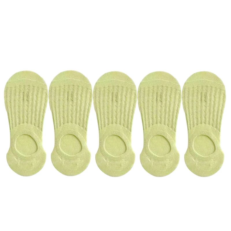 Women’s Summer Invisible No-Show Socks - Lace Breathable Cotton Boat Socks with Non-Slip Silicone