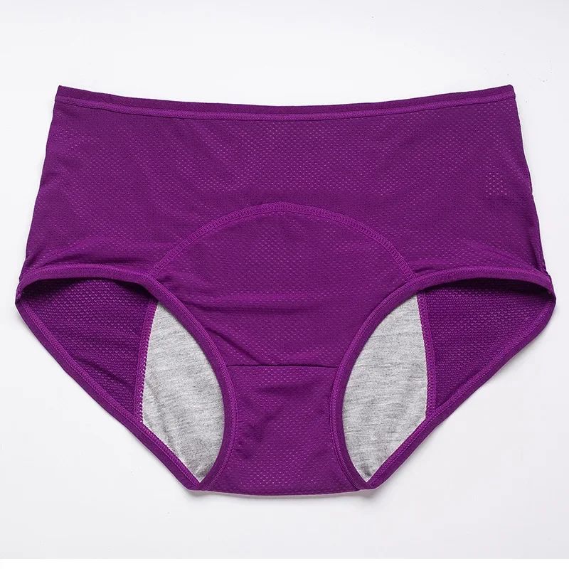 2PCS Leak-Proof Menstrual Panties – Mid Waist Ice Silk Period Underwear