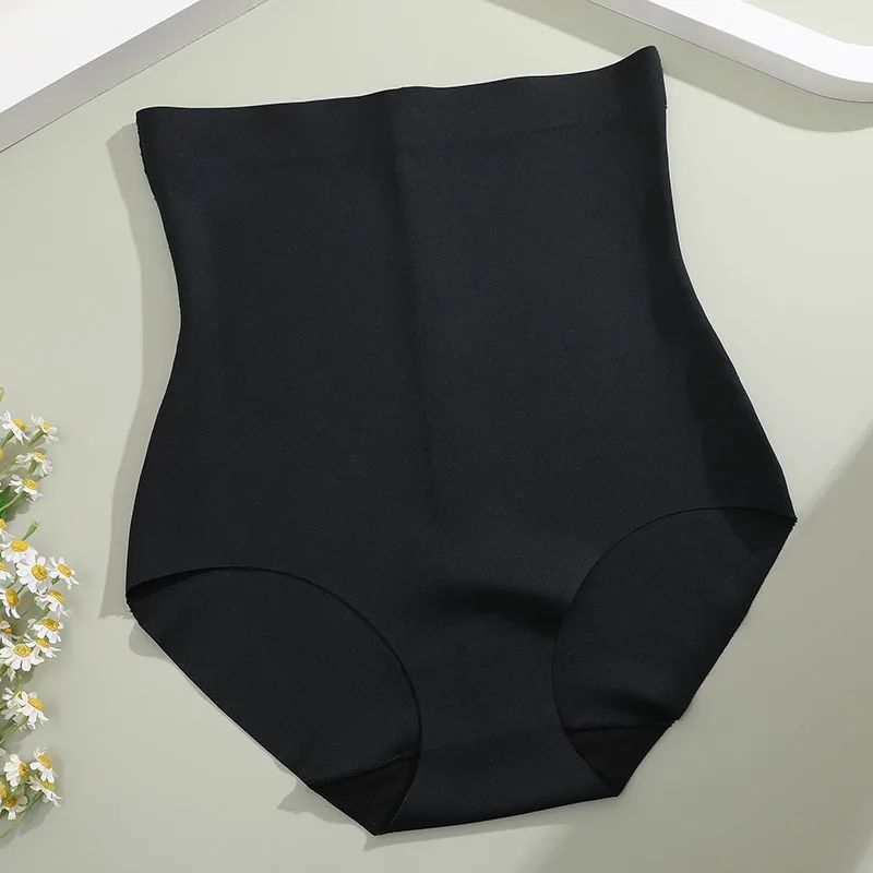 High Waist Tight Belly Ice Silk Underwear for Women - Seamless Postpartum Shaping Pants