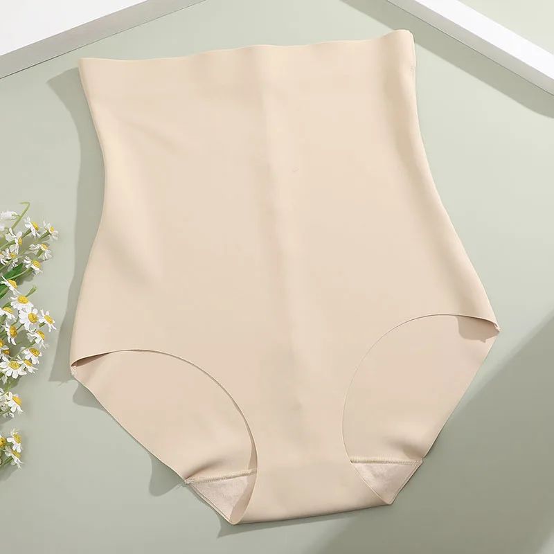 High Waist Tight Belly Ice Silk Underwear for Women - Seamless Postpartum Shaping Pants