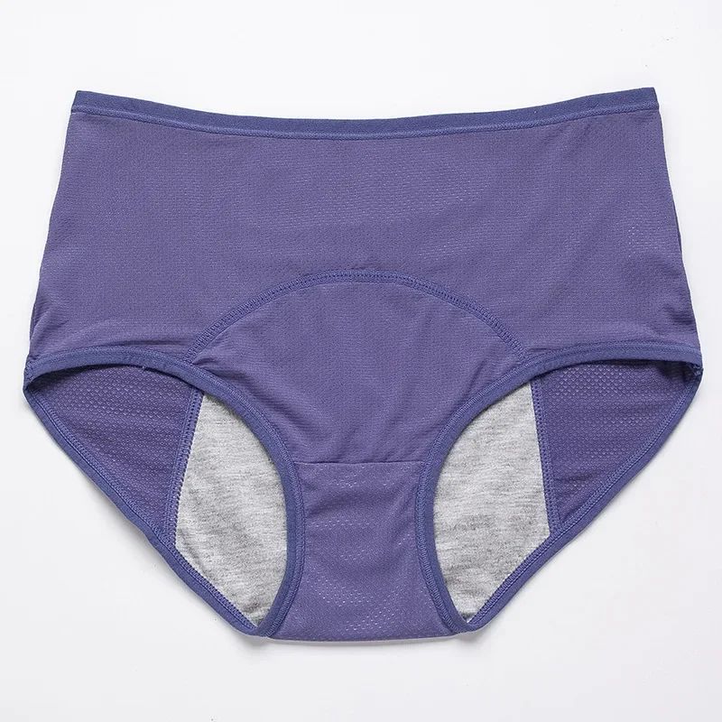 2PCS Leak-Proof Menstrual Panties – Mid Waist Ice Silk Period Underwear