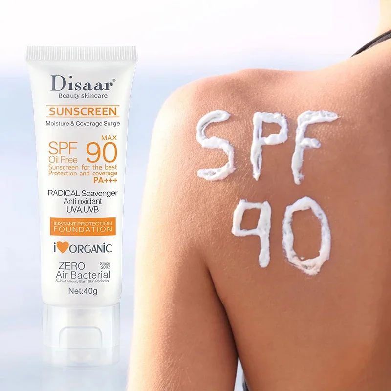 Disaar Sunscreen Cream SPF 90 - UV Protection, Moisturizing Sunblock for Face & Body