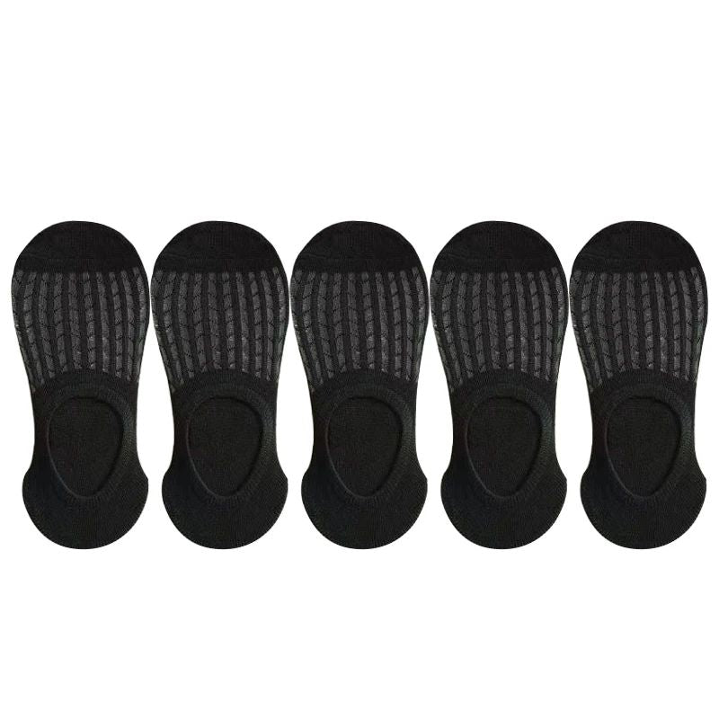 Women’s Summer Invisible No-Show Socks - Lace Breathable Cotton Boat Socks with Non-Slip Silicone