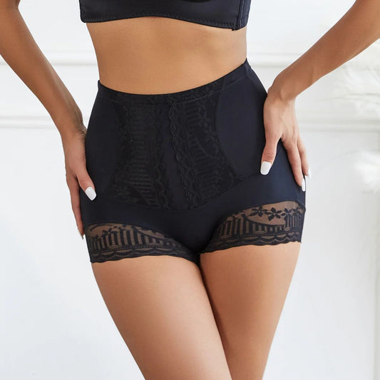 Flarixa Lace High-Waist Tummy Control Boyshorts – Soft Shapewear for Women