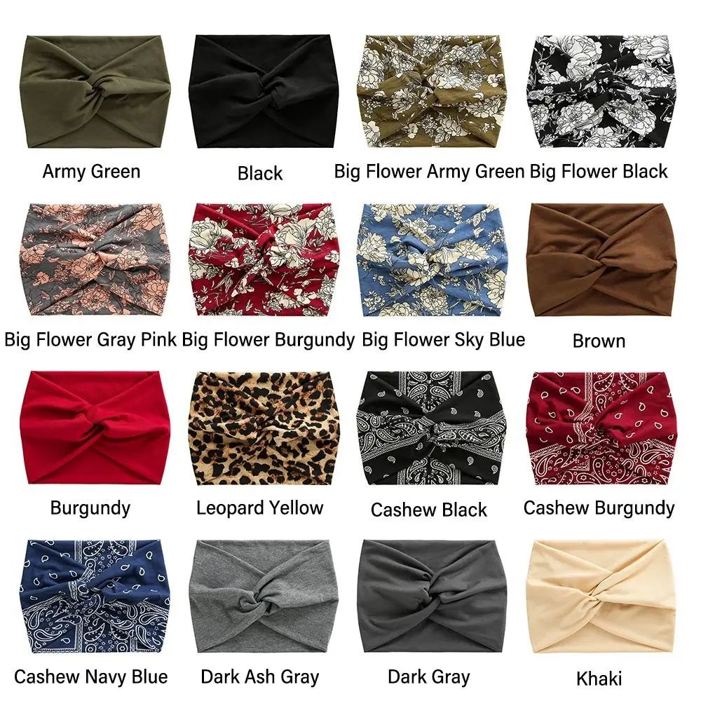 Extra Large Thick Twisted Headband for Women - Wide Turban Workout & Head Wrap