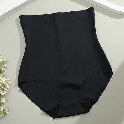 High Waist Tight Belly Ice Silk Underwear for Women - Seamless Postpartum Shaping Pants