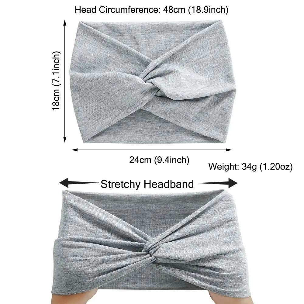 Extra Large Thick Twisted Headband for Women - Wide Turban Workout & Head Wrap
