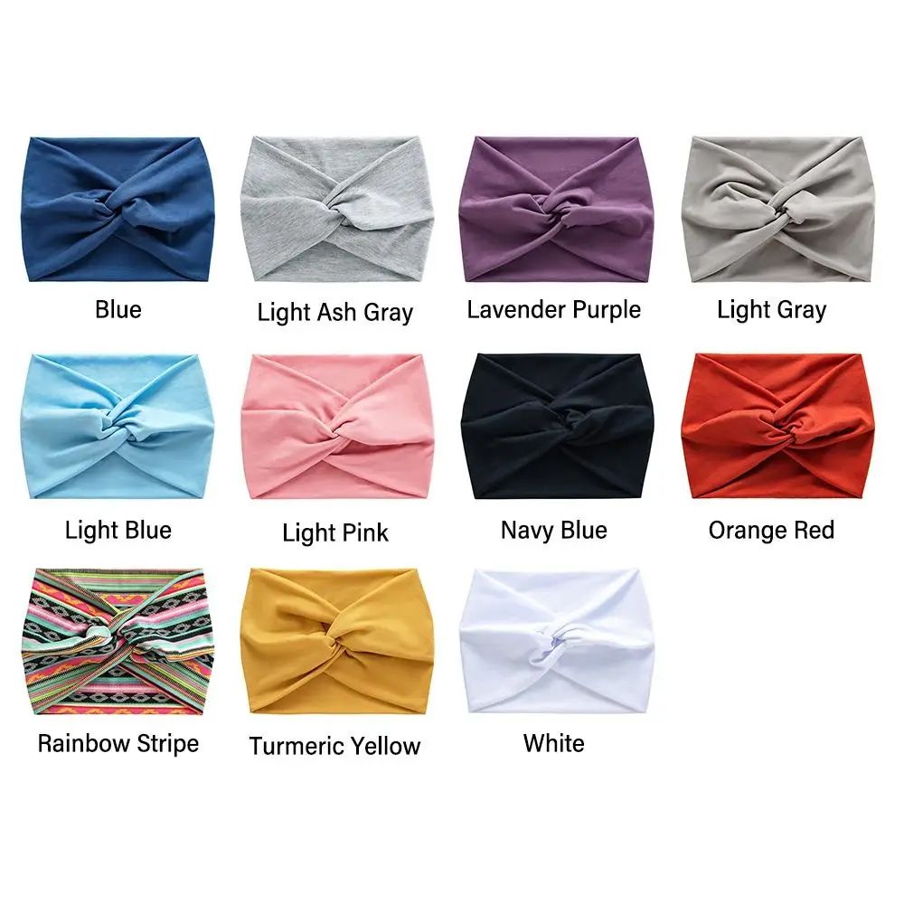 Extra Large Thick Twisted Headband for Women - Wide Turban Workout & Head Wrap