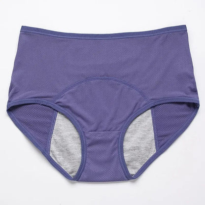 2PCS Leak-Proof Menstrual Panties – Mid Waist Ice Silk Period Underwear