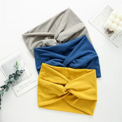 Extra Large Thick Twisted Headband for Women - Wide Turban Workout & Head Wrap