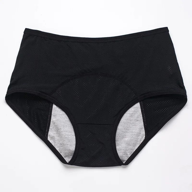 2PCS Leak-Proof Menstrual Panties – Mid Waist Ice Silk Period Underwear