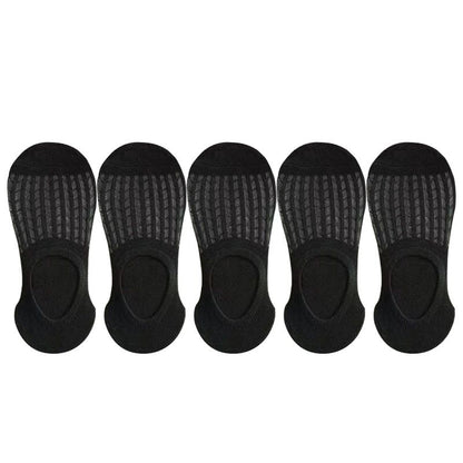 Women’s Summer Invisible No-Show Socks - Lace Breathable Cotton Boat Socks with Non-Slip Silicone